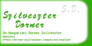 szilveszter dorner business card